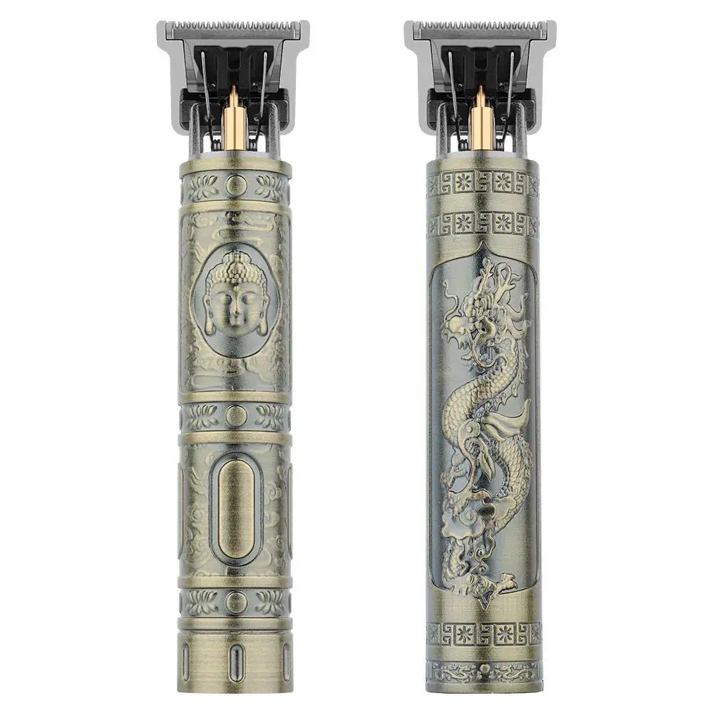 Máquina de Corte Vintage T9 – Cortadora de Pelo Eléctrica Recargable para Hombre con Trimmer Barbero - unpocodetodo