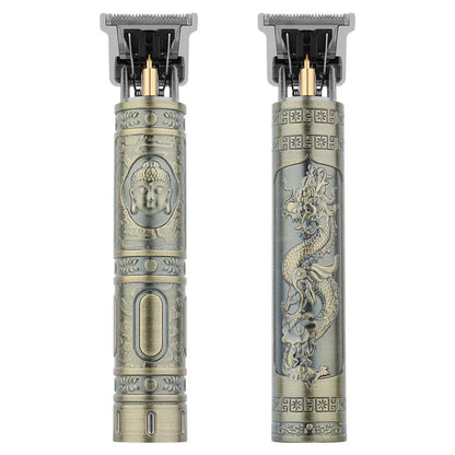 Máquina de Corte Vintage T9 – Cortadora de Pelo Eléctrica Recargable para Hombre con Trimmer Barbero - unpocodetodo